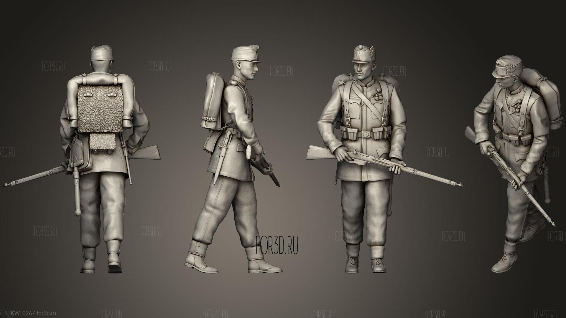 Military figurines | 3d stl model for CNC